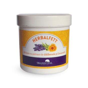 Herbalfett Balsam cu extract de Galbenele si Lavanda-Transvital Cosmetics