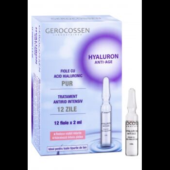 Fiole cu acid hialuronic pur Hyaluron Anti-Age 12 x 2ml gerocossen