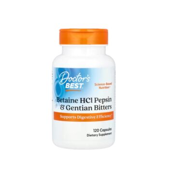 Betaine HCI Pepsin si Gentian Bitters 120 capsule - Doctor's Best