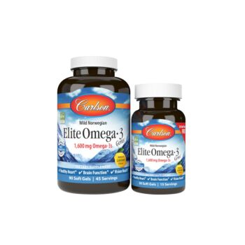 Elite Omega-3 1600mg Natural Lemon Flavor 90+30 capsule moi - Carlson