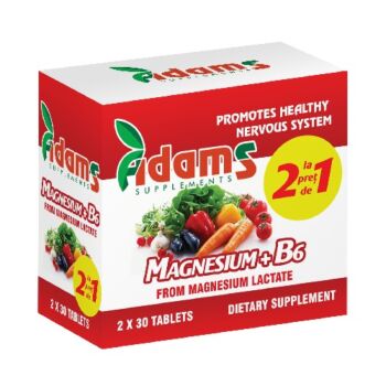 Pachet Magneziu+B6 30tab Adams Vision1+1