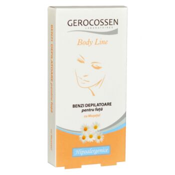 Benzi depilatoare hipoalergenice pentru fata Body Line Gerocossen