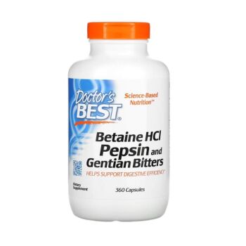 Doctor's Best Betaine HCL Pepsin and Gentian Bitters 360 Capsule 