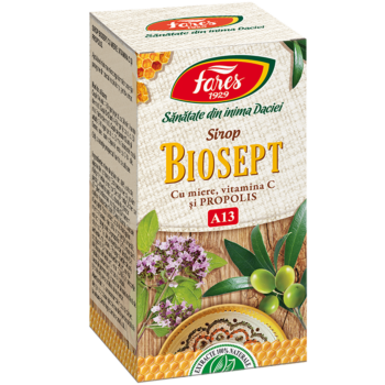 Biosept cu miere și propolis, A13, 100 ml sirop