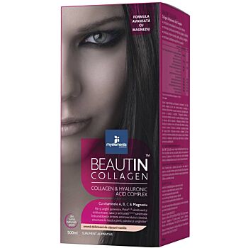 Beautin Colagen lichid cu Capsuni, Vanilie si Magneziu 500ml