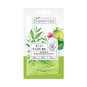 Masca de Fata Detoxifianta si Matifianta cu Apa de Cocos, Ceai Verde si Lemon Grass 8g