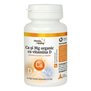 Ca si Mg organic cu vitamina D 60 cpr Dacia Plant
