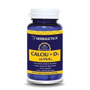 Calciu +D3 cu vit K2 60 capsule