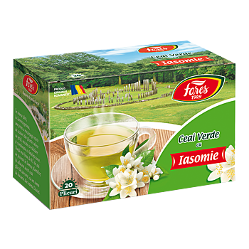Ceai verde cu iasomie, ceai 20plicuri Fares