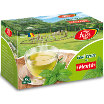 Ceai verde cu mentă 20plicuri Fares