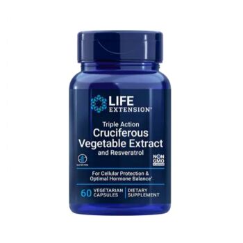 Triple Action Cruciferous Vegetable Extract and Resveratrol 60capsule - Life Extension