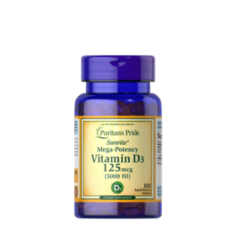 Vitamin D3 125mcg 5000IU 100 capsule - Puritan's Pride