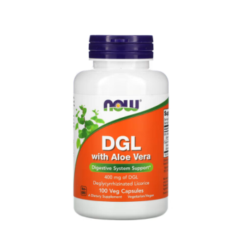 DGL with Aloe Vera 400mg 100 Capsule - NOW Foods