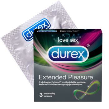 PREZERVATIVE DUREX EXTENDED PLEASURE