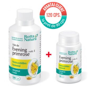 Pachet Evening Primrose+Vit.E 120 cps Rotta Natura