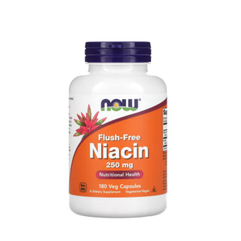 Flush-Free Niacin 250mg 180 Capsules - NOW Foods