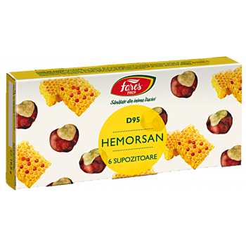 Hemorsan, D95, 6 supozitoare Fares