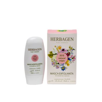 Mască exfoliantă ten sensibil și cuperozic Herbagen