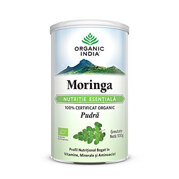 Moringa | Nutritie Esentiala, Pudra 100g Organic India