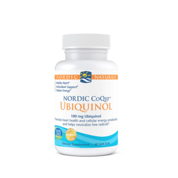 CoQ10 Ubiquinol 100mg 60 Soft Gels Nordic Naturals