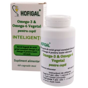Omega 3 & Omega 6 - pentru copii inteligenti60cps Hofigal