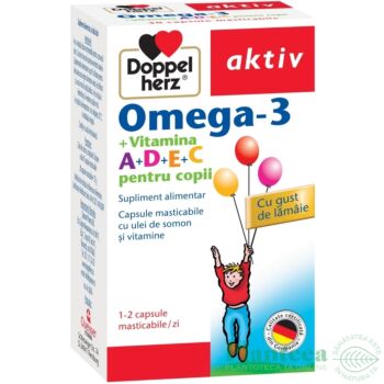 Omega-3 + Vitaminele ADEC pt copii30 cps masticabile Doppelherz