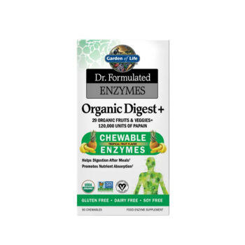 Organic Digest+ Dr. Formulated Enzymes, Tropical Fruit 90 Capsule - Garden of Life