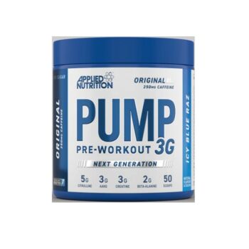 Pump 3G Pre-Workout 375g (with Caffeine) Icy Blue Raz - Applied Nutrition