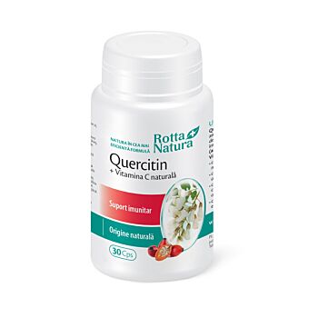 Quercitin + Vitamina C naturală 30cps Rotta Natura