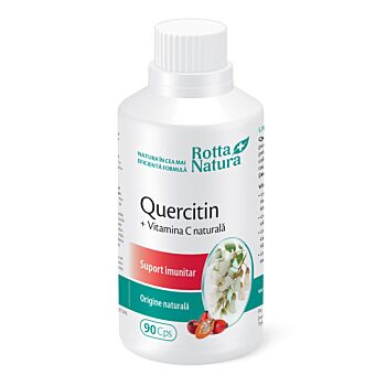 Quercitin + Vitamina C naturală 90cps Rotta Natura
