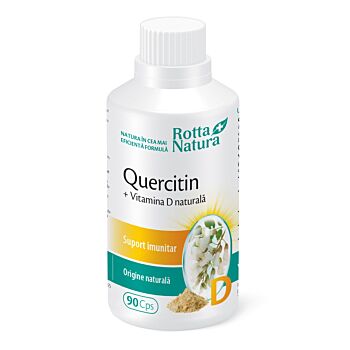 Quercitin + Vitamina D naturală 90cps Rotta Natura