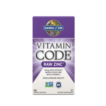 RAW Zinc Vitamin Code 60 Capsule - Garden of Life
