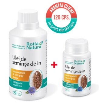 Pachet Ulei seminte de in 120 cps Rotta Natura