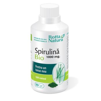 Spirulină BIO 1000 mg 90cps Rotta Natura