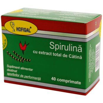 Spirulina cu extract total de catina 40 cpr.Hofigal