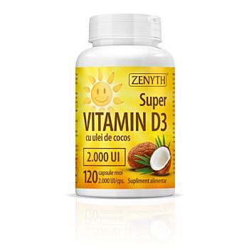 Super VITAMIN D3, 2000 UI, 120 cps Zenyth
