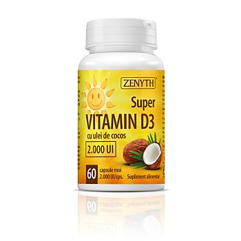 Super VITAMIN D3, 2000 UI, 60 capsule