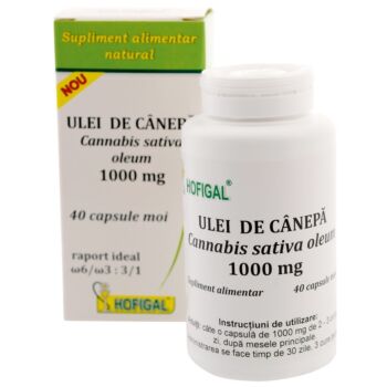 Ulei de canepa 1000 mg - 40cps. moi Hofigal