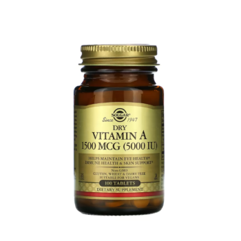  Dry Vitamin A 5000IU 100 tablete-Solgar