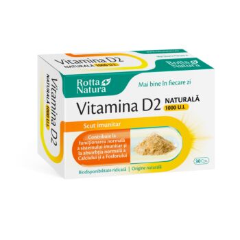 Vitamina D2 naturala 1000 U.I 30cps Rtta Natura