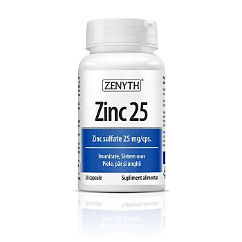 Zinc 25,25mg,30 capsule-Zenyth
