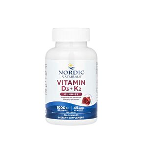 Vitamin D3 + K2 Gummies Pomegranate 60 Gummies - Nordic Naturals