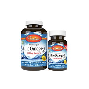 Elite Omega-3 1600mg Natural Lemon Flavor 90+30 capsule moi - Carlson