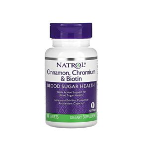 Cinnamon, Chromium & Biotin 60 tablete - Natrol