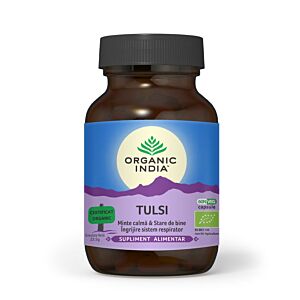 Tulsi (Busuioc Sfant) | Minte Calma & Ingrijire Sistem Respirator, 60 capsule vegetale