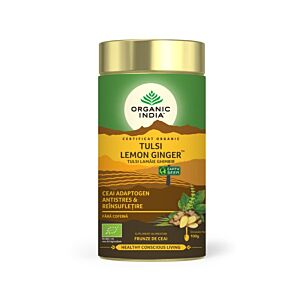 Ceai Tulsi (Busuioc Sfant) cu Lamaie si Ghimbir Organic India