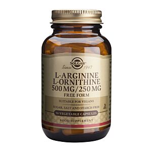 L-Arginine L-Ornithine 500/250mg 50 veg caps