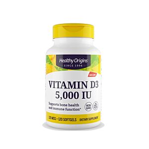 Vitamina D3 5000IU 120 capsule moi - Healthy Origins
