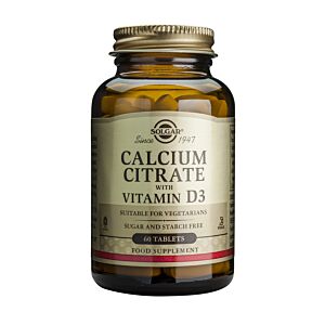 Calcium Citrate 250mg  cu D3 60 tablete-Solgar