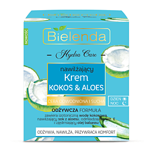 Crema De Față Hidratantă Cu Cocos Și Aloe Pentru Ten Uscat Și Sensibil - Zi/Noapte 50ml